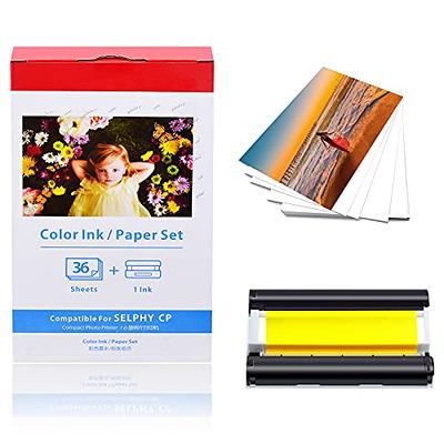  Canon Selphy CP1500 Wireless Compact Photo Printer (Black) with  2-Pack KP-108IN Color Ink Paper Set (216 Sheets of 4x6 Paper + 6 Ink  Cartridges), Power Adapter & Deluxe Album : Office Products