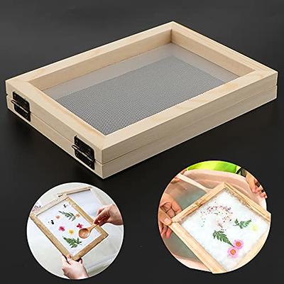 LUTER 5 Pieces Wooden Paper Making Kit Including Wooden Paper Making Moulds  Frames and Mesh Crafts for Paper Crafts Dried Flowers Artesanat - Yahoo  Shopping
