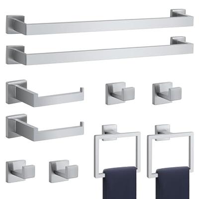 XINWEI Bathroom Hardware Set. Brushed Nickel Towel bar kit