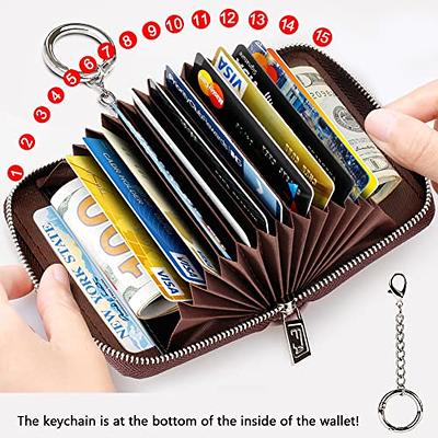  imeetu RFID Credit Card Holder Wallet with Keychain