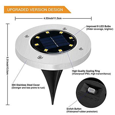 VKEKIEO Solar Ground Lights, 12 LEDs Solar Garden Lights Outdoor