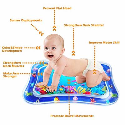 Water Mat for Babies Inflatable Tummy Time Mat Sensory Play Mat for Infants  Toddlers Newborn Boys Girls, Gifts for 3 6 9 Months BPA Free