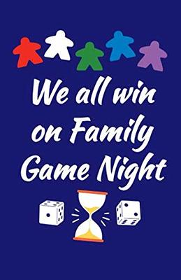 We All Win On Family Game Night: A Small Lined Notebook for Board Game  Players - For Keeping Score