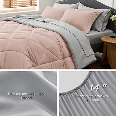 Bedsure Twin Comforter Set with Sheets - 5 Pieces Twin Bedding