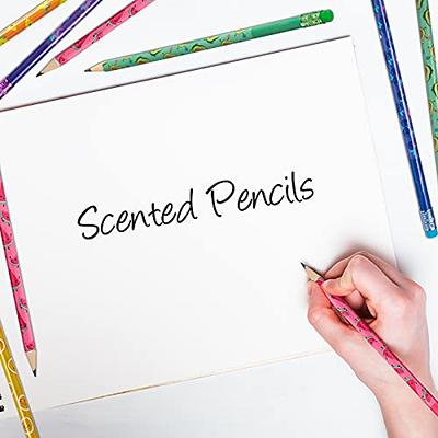 100 Pcs Scented Pencils for Kids Fruit Scent HB Graphite Pencils with 100  Pcs Fruit Pencil Caps Colorful Pencils Fun pencils Lovely Wood Pencils Gift