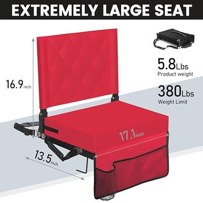 Jauntis Stadium Seats for Bleachers, Bleacher Seats with Ultra Padded Comfy  Foam Backs and Cushion, Wide Portable Stadium Chairs with Back Support and  Shoulder Strap - Yahoo Shopping