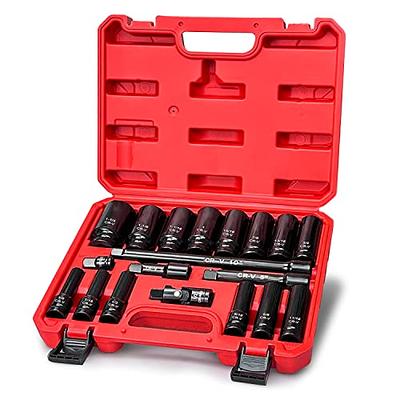 HORUSDY 20-Piece Extension Bar Set, 1/4, 3/8 and 1/2 Drive Socket  Extension Set