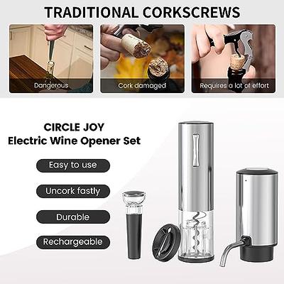 Wine Accessories Set - Rechargeable Electric Wine Opener, Wine Aerator  Pourer, Vacuum Pump and Stoppers, Foil Cutter - Gifts for women, wine  lovers