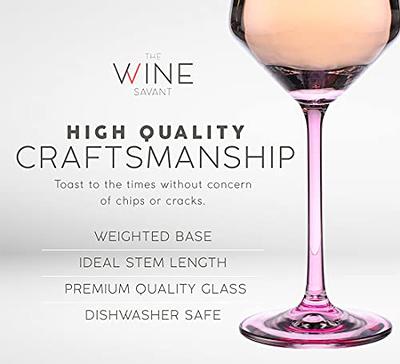 The Wine Savant - Art Deco Colored Stemmed Crystal Wine Glasses