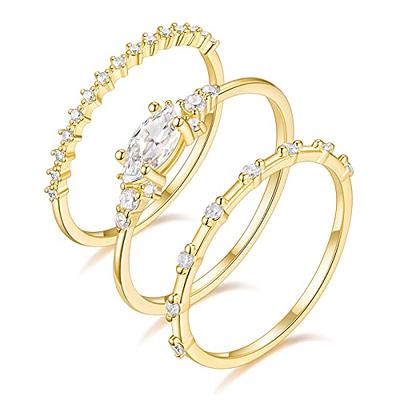 8PCS 14K Gold Plated Stacking Ring Set for Women Teen Dainty Thumb  Stackable Rings Gold Statement Rings Plain Band Size 5-10 (10) : :  Clothing, Shoes & Accessories