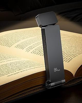 Glocusent LED Neck Book Light for Reading in Bed, Rechargeable Around Neck  Reading Light with 3 Amber Colors & 6 Brightness Dimmable, Bendable Arms