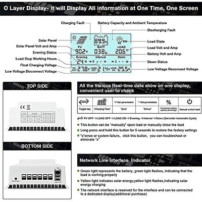 OOYCYOO MPPT Charge Controller 60 amp, 12V 24V Auto 60A Solar Panel Charge  Regulator, Max 100V Input with LCD Display for Lead-Acid Sealed Gel AGM  Flooded Lithium Battery - Yahoo Shopping