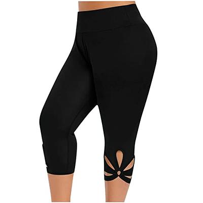 LAWOR Capri Leggings for Women Running Cycling Yoga Workout Pants