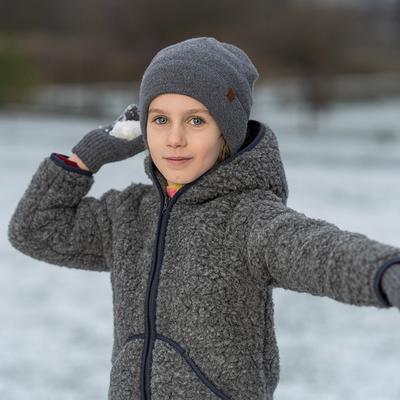 Organic Thick Wool Fleece Hooded Women's Jacket