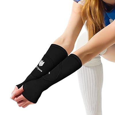 Minatee Volleyball Arm Sleeves Passing Hitting Forearm Sleeves with  Protection Pads and Thumb Hole Padded Volleyball Sleeves (2 Pairs, 10.4  Inch) - Yahoo Shopping