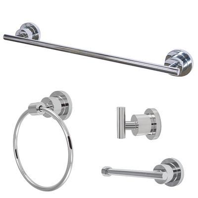 Kingston Brass Bahk61212478c Monarch 5 Piece Towel Bar Bath Set Polished Chrome