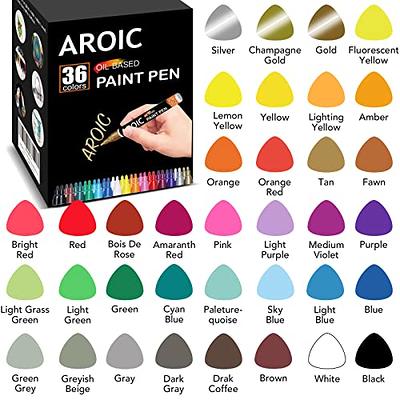 Paint Pens,Paint Markers 20 Pack Oil-Based Painting Pen Set for Rocks  Painting Wood Plastic Canvas Glass Mugs DIY Craft — emooqi