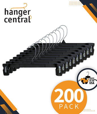 Hanger Central Recycled Heavy Duty Plastic Hangers, Short Polished Metal  Swivel Hooks, 17 inch, 100 Pack - Yahoo Shopping