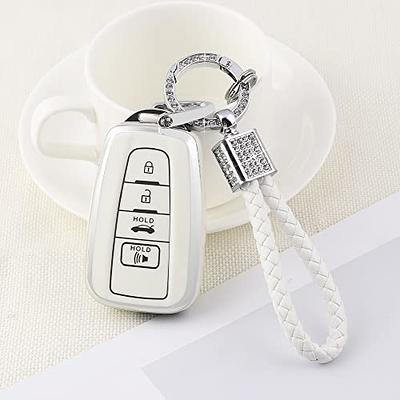 CAXUSD Car Key Fob Car Keys Keychain Remote Key Fob Keychain for Car Keys  Keychain for Keys Car Key Holder Car Keychain Key Covers for Car Keys White