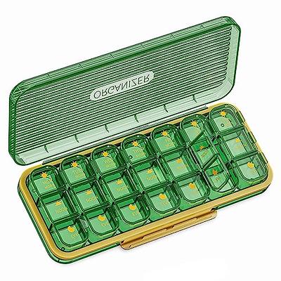 Small Pill Case, SOFISO Portable Daily Pill Box Organizer