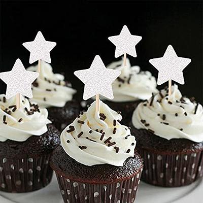 30 PCS Little Star Cupcake Toppers Glitter Twinkle Star Cupcake