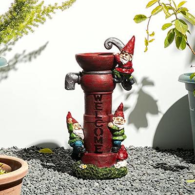 MSUIINT Little Boy Girl Playing Water Statue Standing Sculpture Fountains  Outdoor Water Fountains Resin Garden Fountains for Home Decoration Art