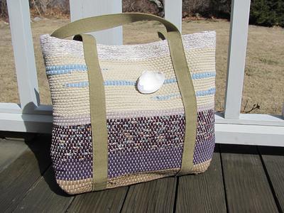 Handmade handbag with tweed and colourful fabric – ReTweed