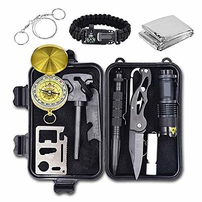 EMFACAMP Survival Kit and First Aid Kit - Survival Gear and Equipment – Bug  Out Bag Survival Kit - Camping Accessories with Axe, Shovel, Knife –