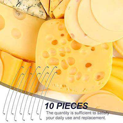  Cheese Slicer With Wire - Cheese Slicers for Block Cheese Incl.  8 Extra Wires with Accurate Size Scale On Cheese Slicer Board for Prices  Cuts - Ideal Cheese Cutter with Wire