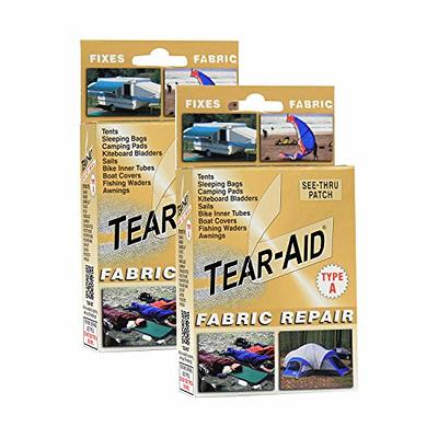 TEAR-AID Fabric Repair Kit, Type A Clear Patch for Canvas