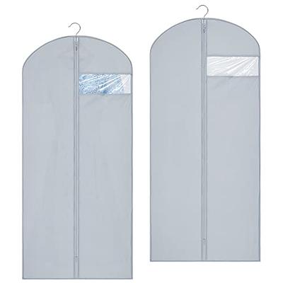 Mskitchen Plastic Garment Clothing Storage Bags, Hanging For Closet  Storage, Cloth Bags With Zipper For Suit, Dress, Coat Travel Closet Clear  Garment