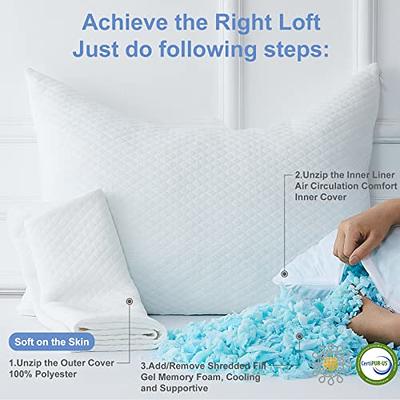 Flexicomfort Knee Pillow for Side Sleepers - Removable Memory Foam