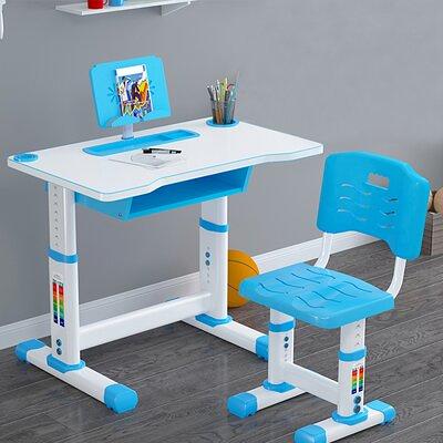 Delta Children Kids' Wood Desk with Hutch and Chair - White