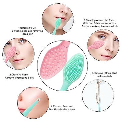 Lip Nose Exfoliating Scrub Brush Silicone Double-Sided Soft Face Clean  Tools