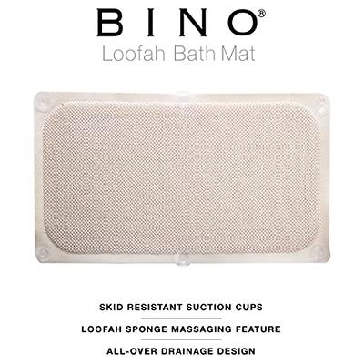 Mdesign Plastic Loofah Cushioned Suction Bath Mat For Shower Or