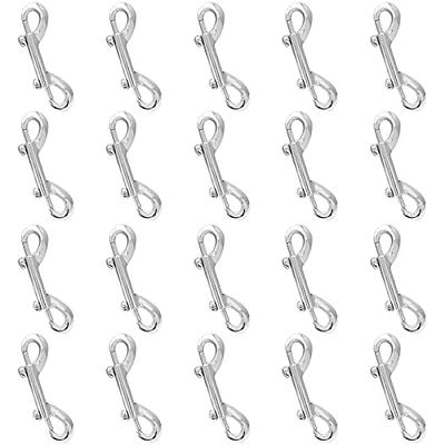 Waziaqoc 20PCS Double Ended Bolt Snap Hook, Zinc Alloy Trigger Metal Clips  Key Holder Heavy Duty Bolt Snap Clip for Dog Leash Collar Pet Sling Feed  Bucket (Overall Length 3.46/ 88mm) 
