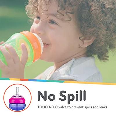 Nuby No Spill Flexi Straw 10 OZ Cup, Assorted Colors, Each