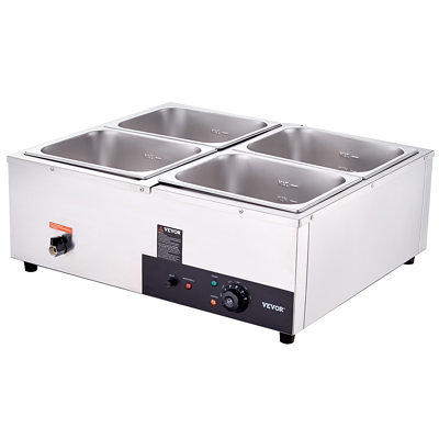 BENTISM Commercial Electric Food Warmer Countertop Buffet 3*8 Qt Pan Bain  Marie