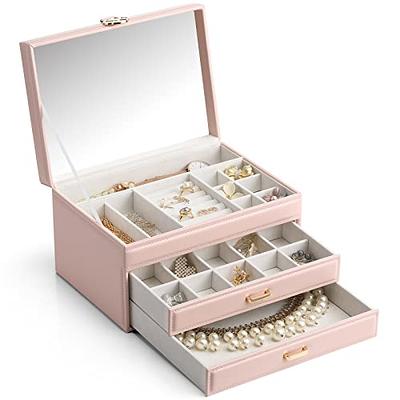 PU Leather Jewelry Organizer Box For Earrings Jewelry Storage Case