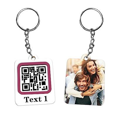 BEXOA EDC Custom Keychain With Picture Personalized Photo Keychains  Engraved Text Keyring Customizable Family Memorial Gift