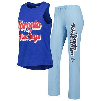 Women's Concepts Sport Powder Blue/Heather Royal Toronto Blue Jays Wordmark  Meter Muscle Tank Top & Pants Sleep Set - Yahoo Shopping