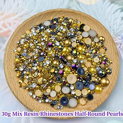 Half Pearls For Crafts Flatback Pearls Beads Set For Diy Nail Face Art  Craft Decoration, Mixed Sizes 3-10mm