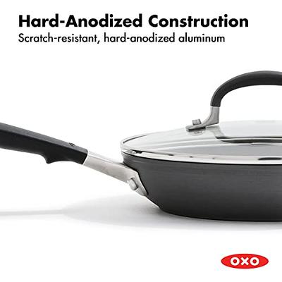 OXO Good Grips Pro 8-inch Frying Pan Skillet, 3-Layered Nonstick Coating,  Dishwasher / Oven Safe, Stainless Steel Handle