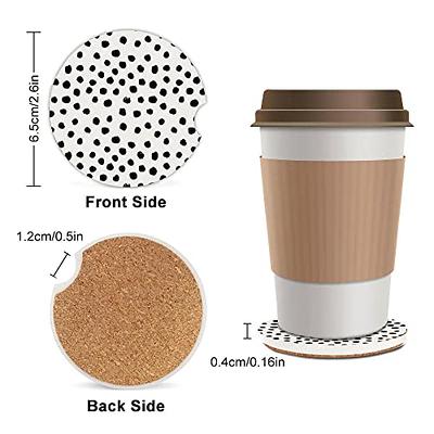 Boho Coffee Pattern Absorbent Car Cup Holder Coaster Mats - Car