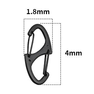 20 Pieces S Carabiner Small Alloy Snap Hook Zipper Clips Anti