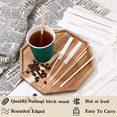 100pcs Disposable stir sticks Natural Wooden tea Coffee Stirrers Cafe  SuppliWR