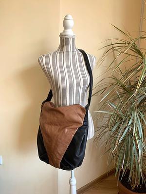 J Lindeberg Small Shoulder Bag, Vintage Leather & Suede Crossbody Bag,  Black Bag - Yahoo Shopping