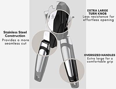 Can Opener Manual Handheld Powerful Manual Easy Open Ring Pull Smooth Edge  Cutting Can Opener Heavy Duty Built-In Bottle Opener