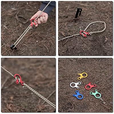 TRIWONDER Guyline Cord Adjuster Rope Tensioner Tent Guy Line Paracord  Tightener Loop Alien Aluminum Alloy for Camping Hiking (Red (Snail Shape) -  12 Pack) - Yahoo Shopping