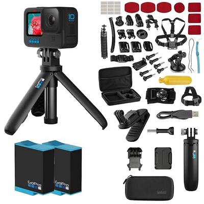 GoPro HERO10 Black Accessory Bundle - Includes HERO10 Camera, Shorty (Mini  Extension Pole + Grip), Magnetic Swivel Clip, Rechargeable Batteries (2  Total), and Camera Case (Used: Like New) 